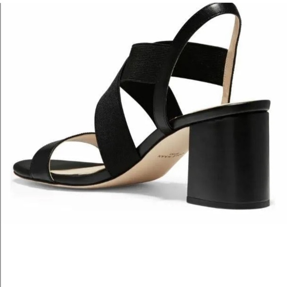 Cole Haan Aniston Block Heel Black Sandal - Picture 3 of 16
